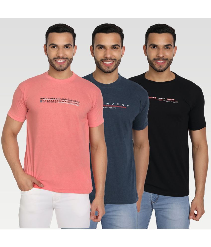     			Zeffit - Multicolor Cotton Blend Regular Fit Men's T-Shirt ( Pack of 3 )