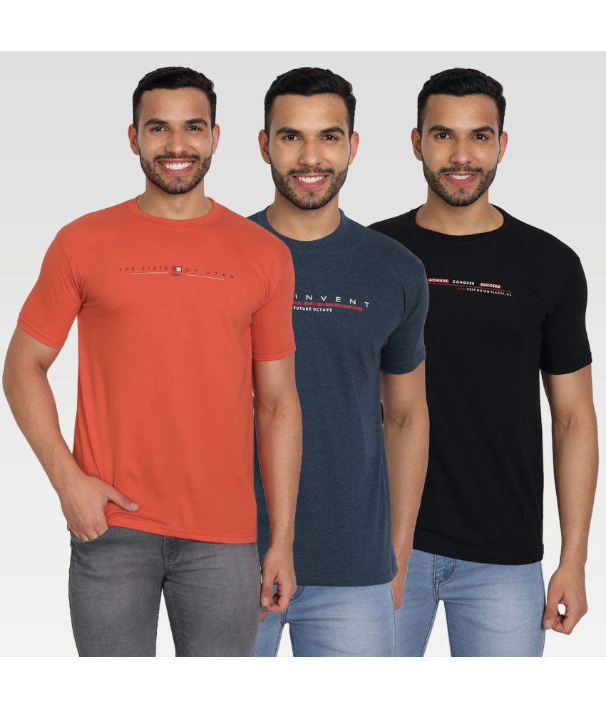     			Zeffit - Multicolor Cotton Blend Regular Fit Men's T-Shirt ( Pack of 3 )