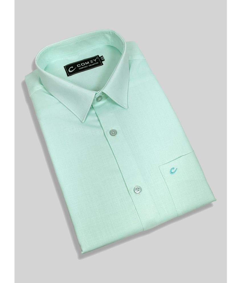     			Comey - Green Cotton Blend Regular Fit Men's Formal Shirt ( Pack of 1 )