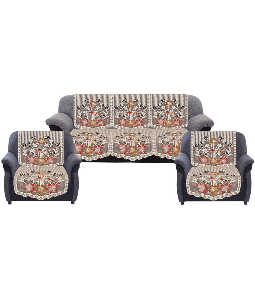     			HOMETALES - 5 Seater Polyester Sofa Cover ( Pack of 6 )
