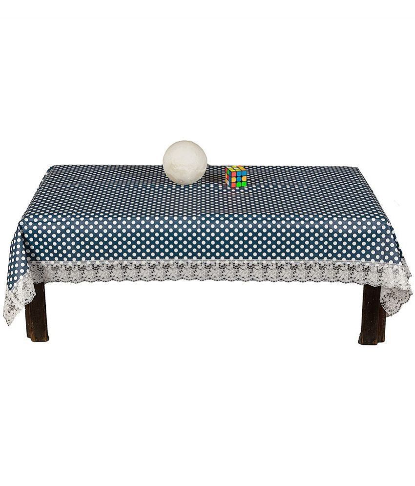     			HOMETALES Printed PVC 4 Seater Rectangle Table Cover ( 152 x 92 ) cm Pack of 1 Blue