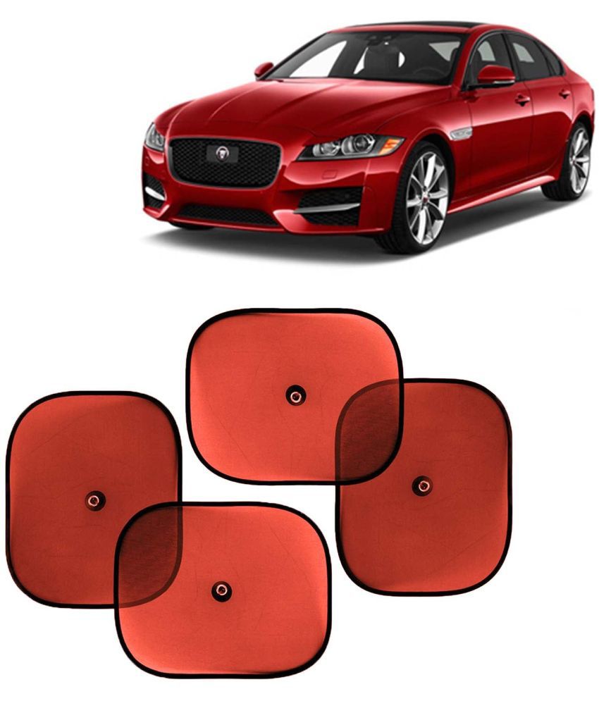     			Kingsway Car Window Curtain Sticky Sun Shades for Jag ua-r XF, 2016 - 2019 Model, Universal Fit Sunshades for Side Window, Rear Window, Color : Red, 4 Pieces