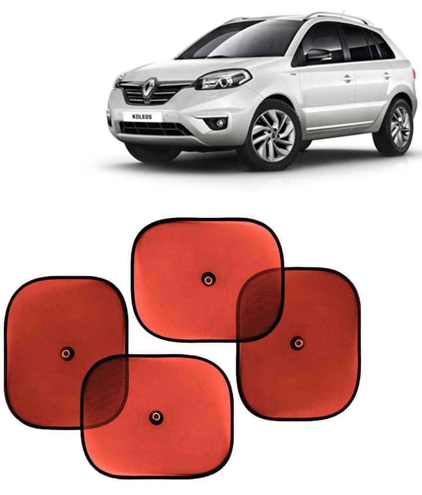     			Kingsway Car Window Curtain Sticky Sun Shades for Re naul-t Koleos, 2011 - 2016 Model, Universal Fit Sunshades for Side Window, Rear Window, Color : Red, 4 Pieces