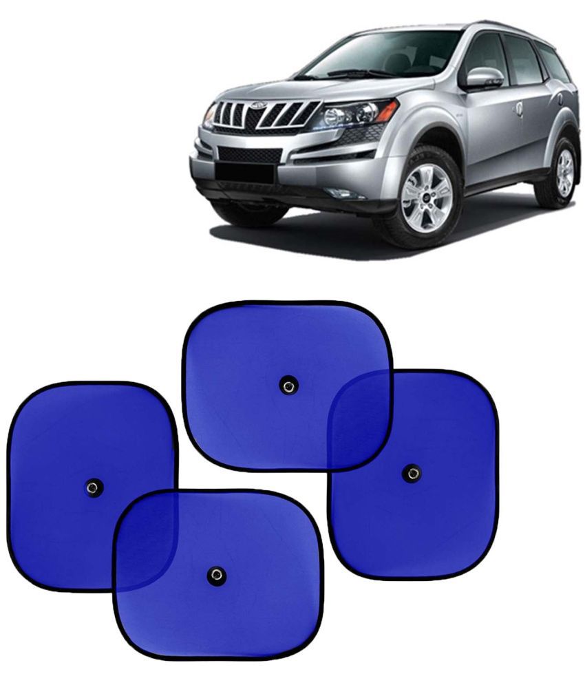     			Kingsway Car Window Curtain Sticky Sun Shades for Mahindra XUV 500, 2011 - 2015 Model, Universal Fit Sunshades for Side Window, Rear Window, Color : Blue, 4 Pieces