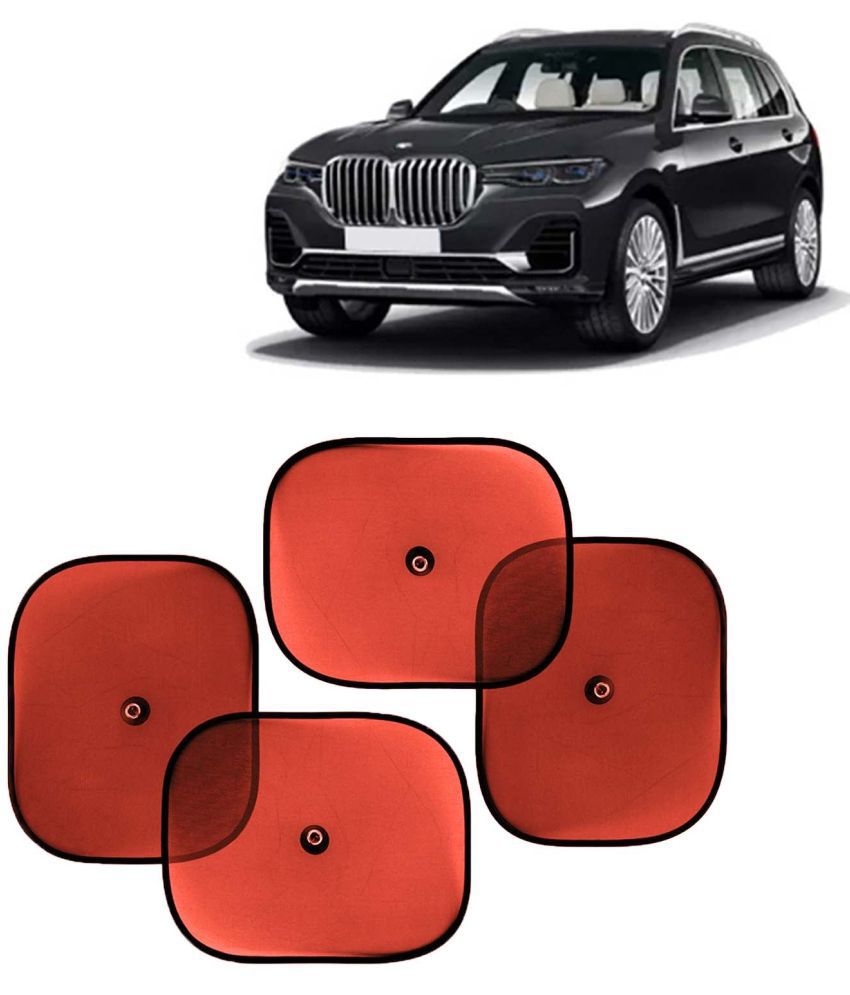     			Kingsway Car Window Curtain Sticky Sun Shades for BMW X7, 2019 Onwards Model, Universal Fit Sunshades for Side Window, Rear Window, Color : Red, 4 Pieces