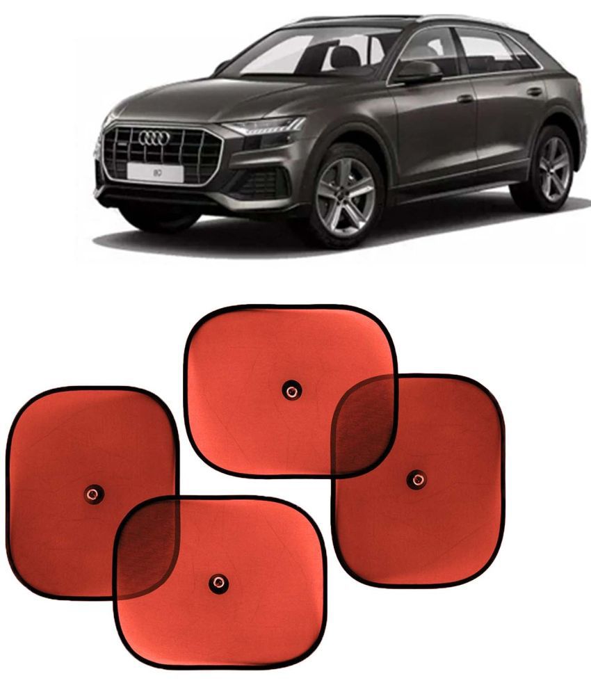     			Kingsway Car Window Curtain Sticky Sun Shades for Audi Q8, 2020 Onwards Model, Universal Fit Sunshades for Side Window, Rear Window, Color : Red, 4 Pieces