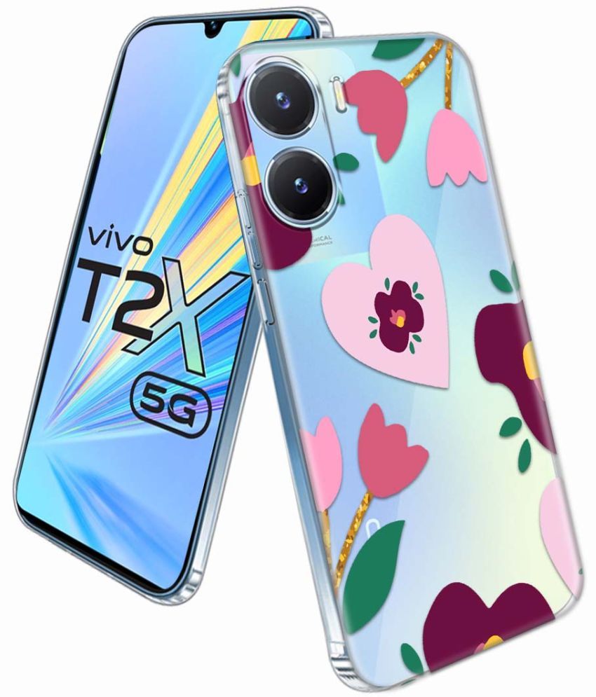     			NBOX - Multicolor Printed Back Cover Silicon Compatible For Vivo T2x 5G ( Pack of 1 )