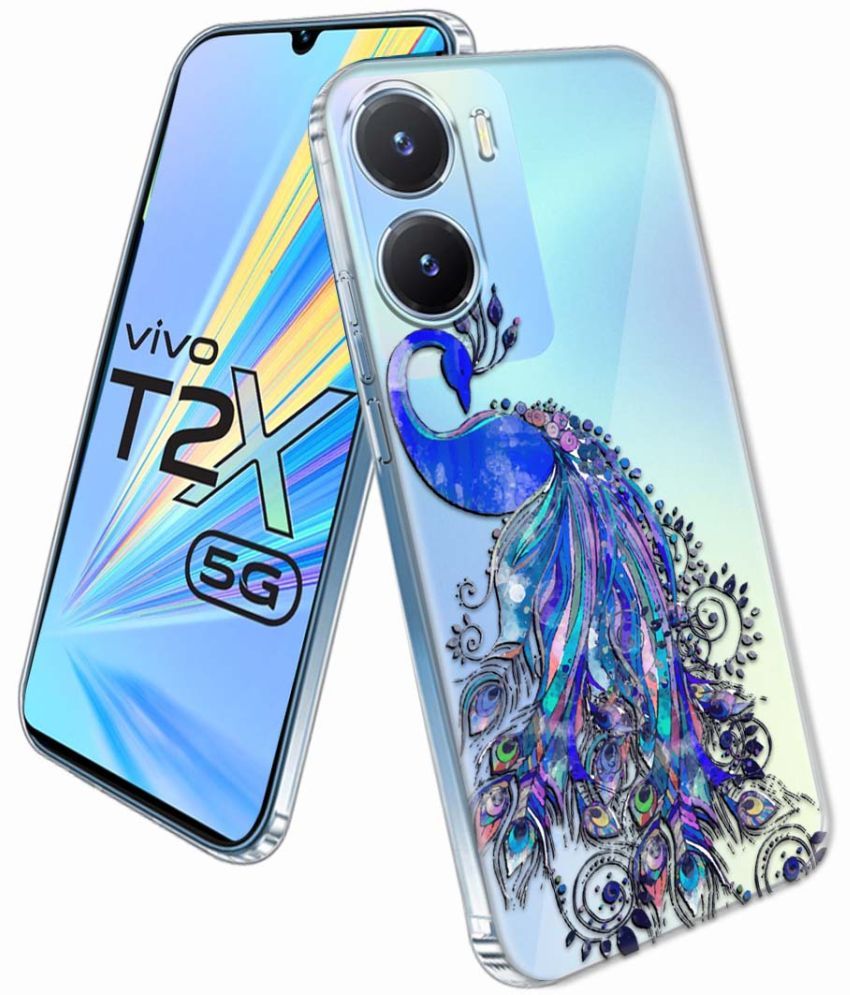     			NBOX - Multicolor Printed Back Cover Silicon Compatible For Vivo T2x 5G ( Pack of 1 )