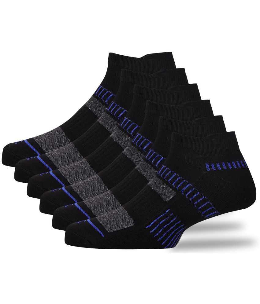     			RC. ROYAL CLASS - 100% Organic Cotton Men's Colorblock Black Low Cut Socks ( Pack of 3 )