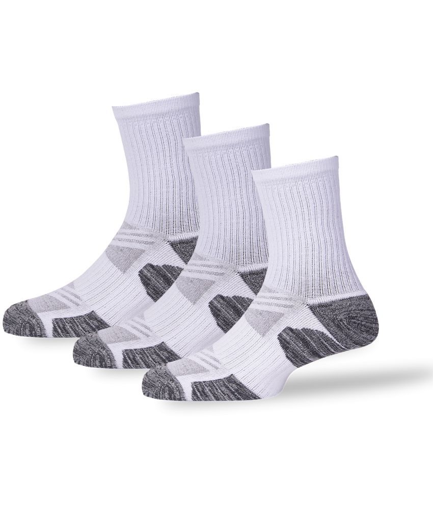     			RC. ROYAL CLASS - Cotton Men's Colorblock White Ankle Length Socks ( Pack of 3 )