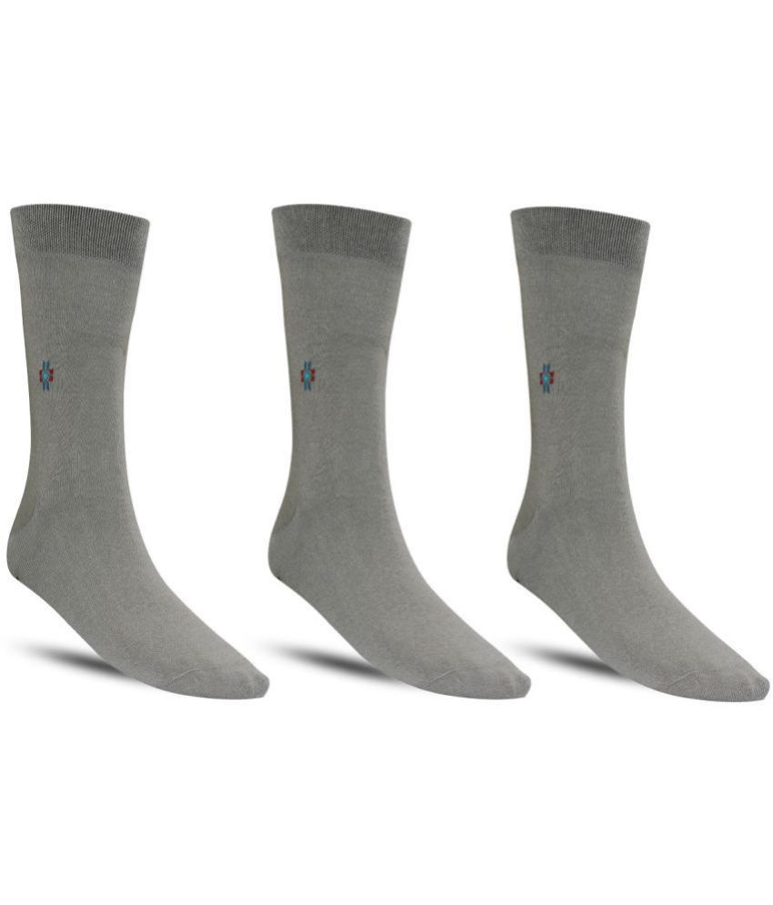     			Dollar - Cotton Men's Solid Dark Grey Full Length Socks ( Pack of 3 )