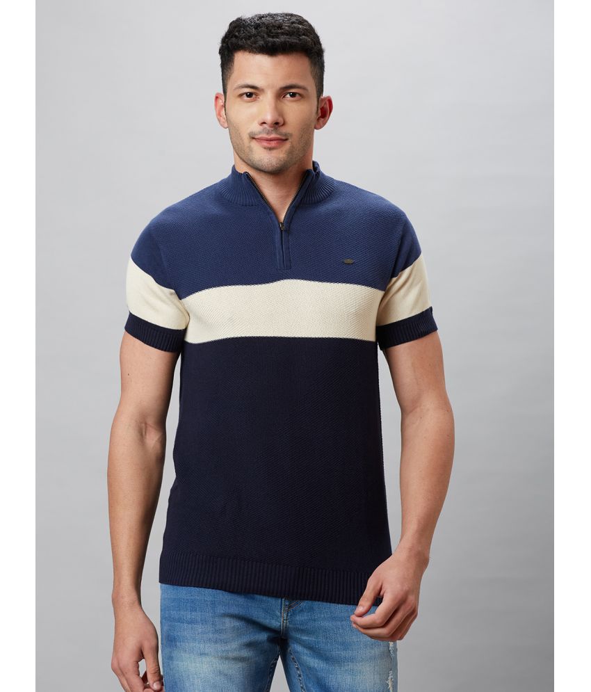     			Globus - Navy Blue Cotton Regular Fit Men's T-Shirt ( Pack of 1 )