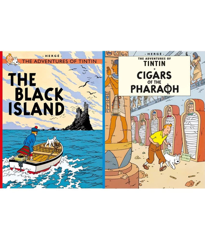     			Set of 2 books The Black Island (Tintin) & Cigars of Pharaoh (Tintin) Product Bundle