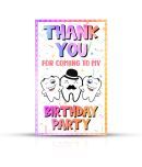 Zyozi Tooth Theme Thank You Tags for Making My Party Little Special, Multi Color Tooth Theme Thank You Card for Birthday Thanks Giving Favor (Pack of 30)