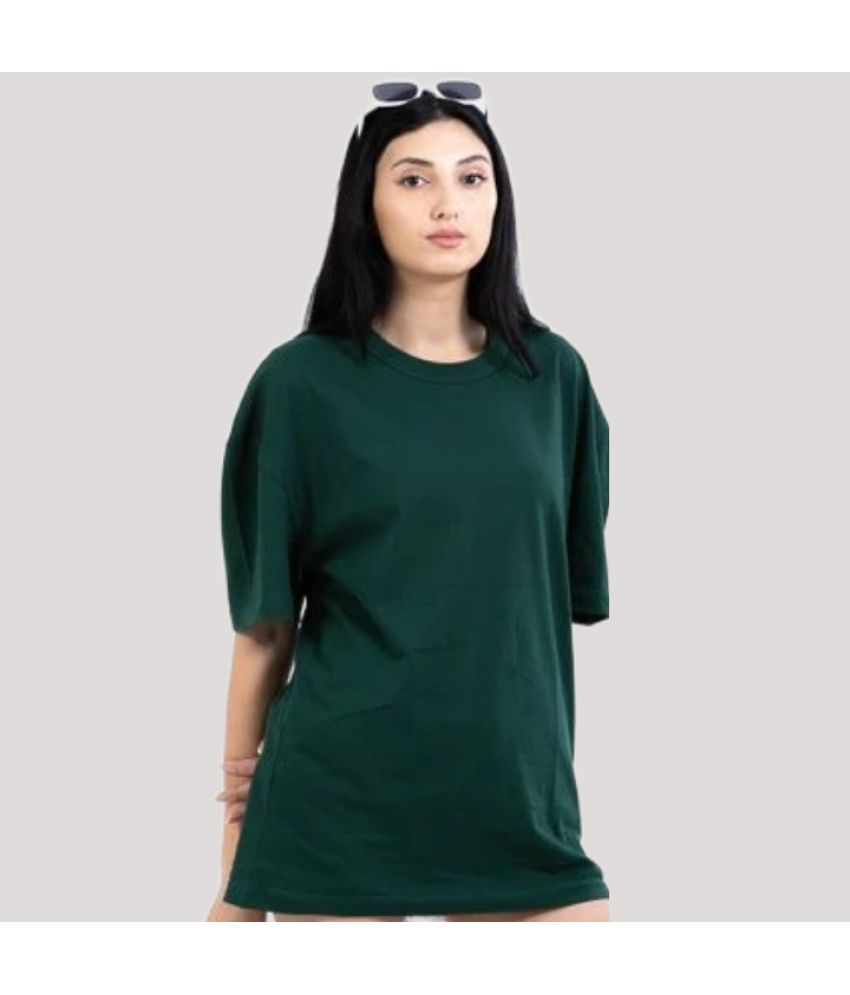     			AKTIF - Green Cotton Loose Fit Women's T-Shirt ( Pack of 1 )