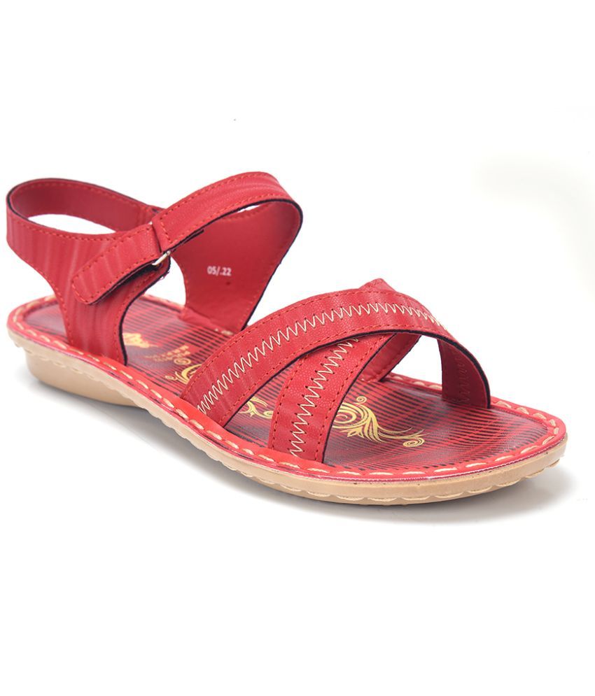     			Ajanta - Red Women's Flats