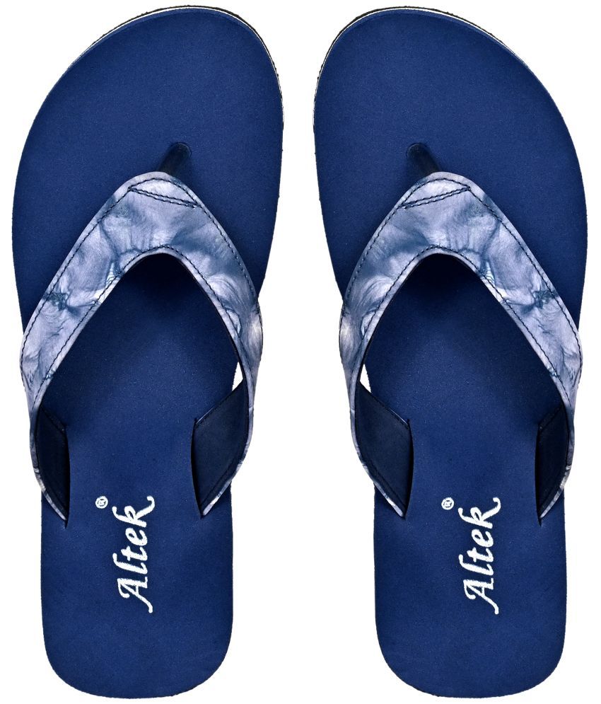     			Altek - Navy Blue Women's Thong Flip Flop