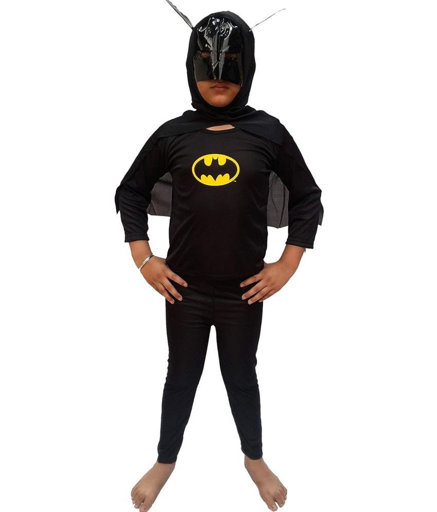     			Kaku Fancy Dresses Bat Super Hero Costume -Black, 3-4 Years, for Boys