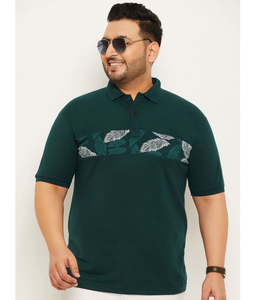     			MXN - Dark Green Cotton Blend Regular Fit Men's Polo T Shirt ( Pack of 1 )