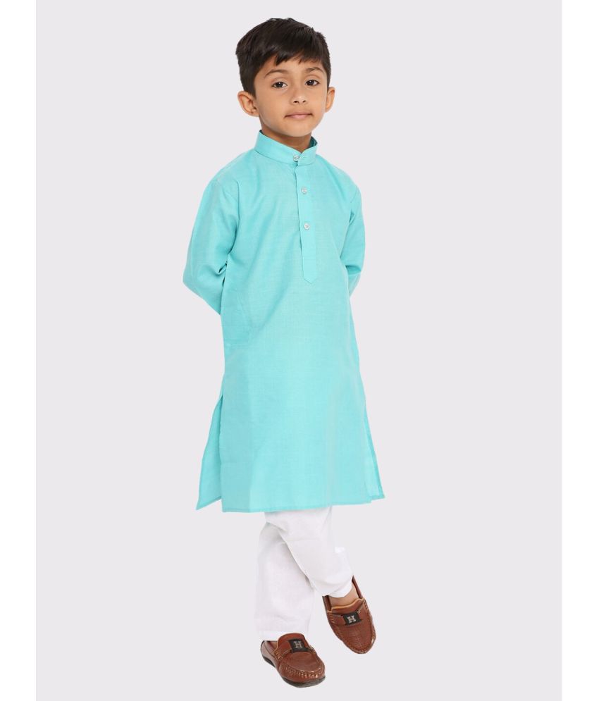     			Maharaja - Turquoise Cotton Blend Boys ( Pack of 1 )