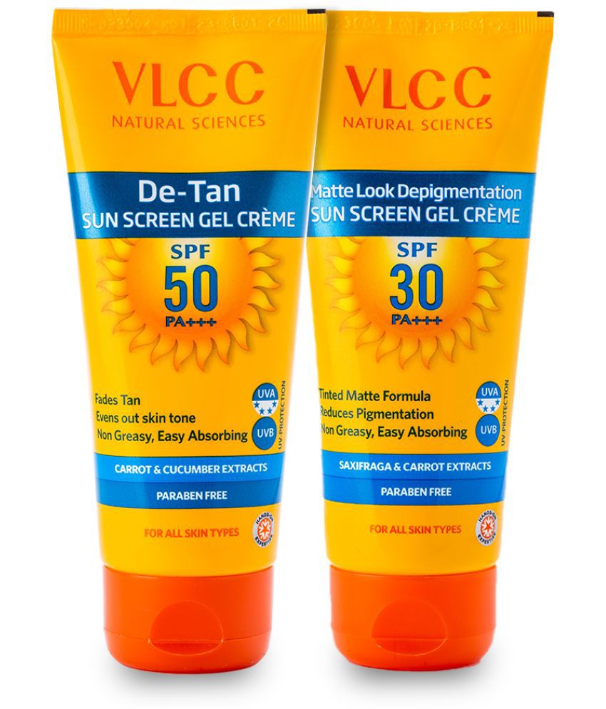     			VLCC Matte Look SPF 30 & De Tan SPF 50 Sunscreen, 100 g (Pack of 2)