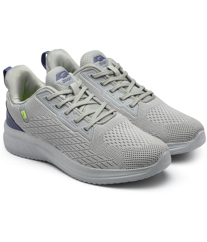     			ASIAN - DELTA-25 Light Grey Men's Sports Running Shoes