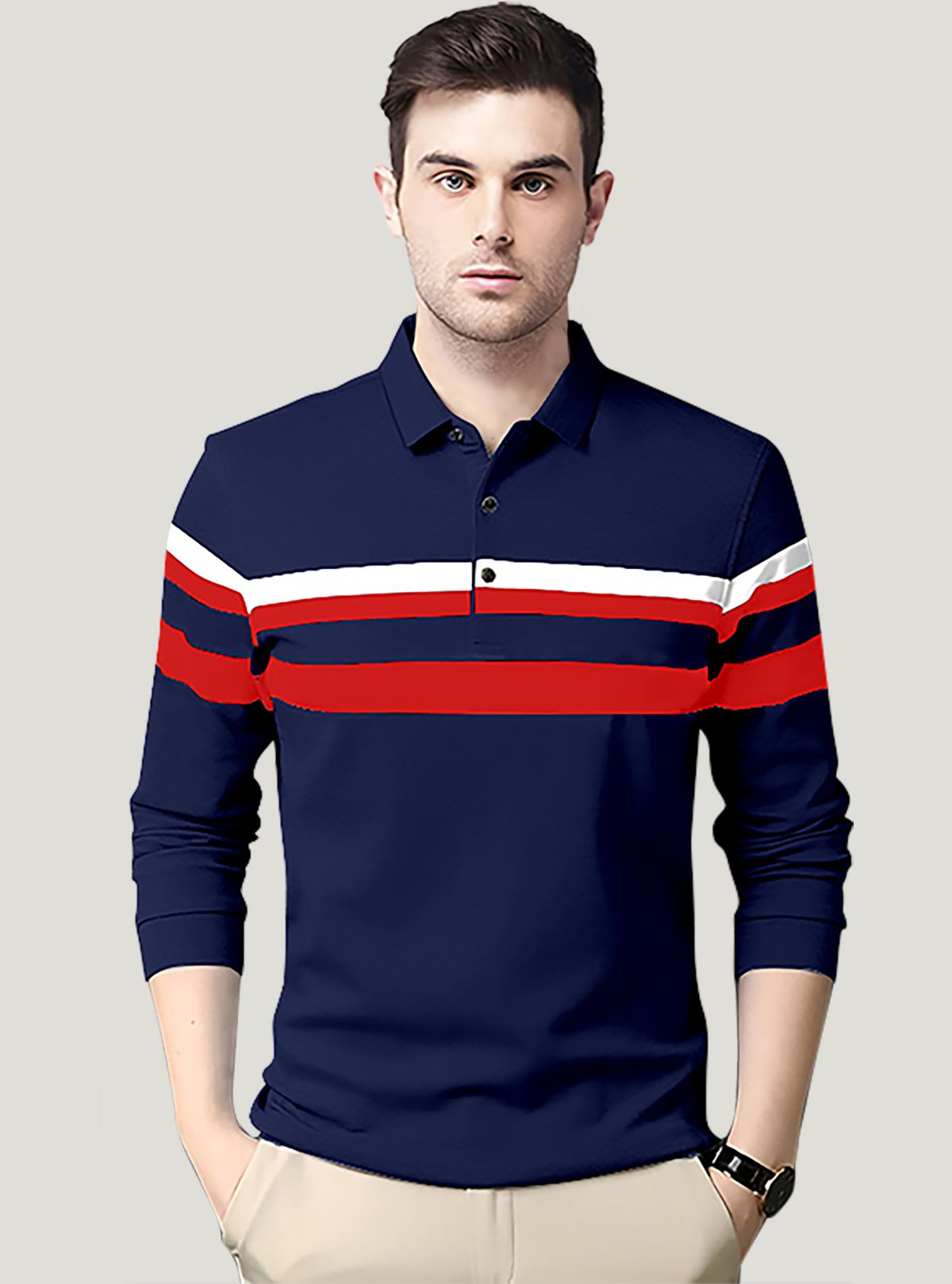     			AUSK - Blue Cotton Blend Regular Fit Men's Polo T Shirt ( Pack of 1 )