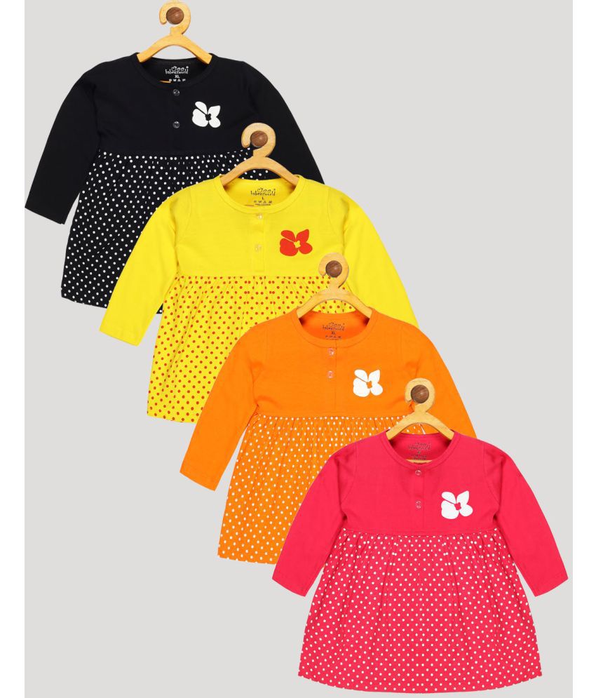     			Babeezworld - Multi Cotton Baby Girl Frock ( Pack of 4 )