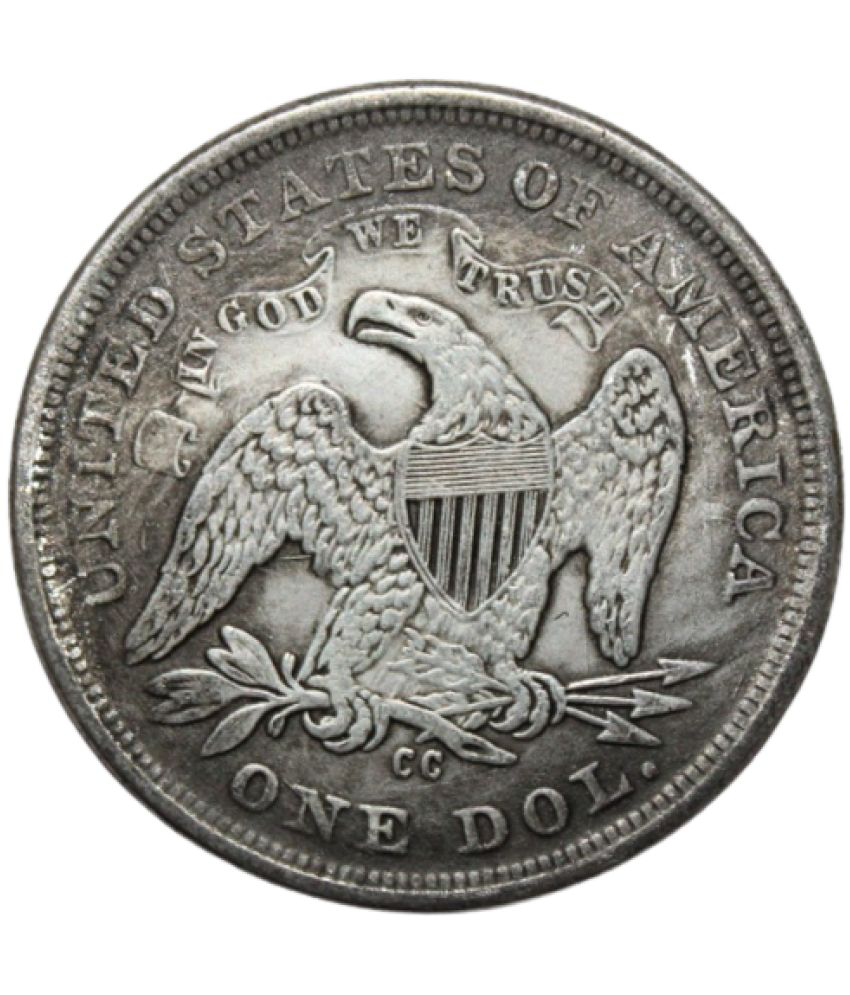     			CoinView - ⭐1 Dollar (1847)  ⭐"Seated Liberty" ⭐ United States ⭐German Silver Very Rare 1 Coin⭐ Numismatic Coins