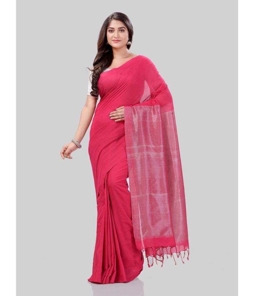     			Desh Bidesh - Pink Cotton Blend Saree Without Blouse Piece ( Pack of 1 )