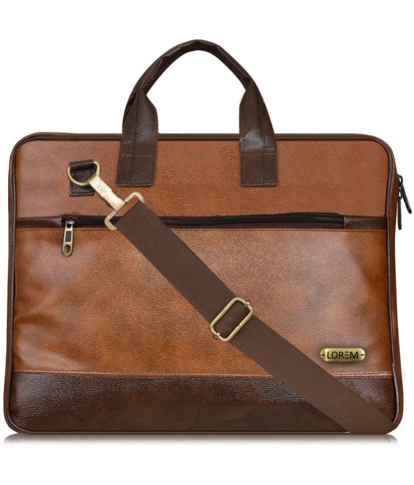     			Lorem - Brown Colorblocked Messenger Bag