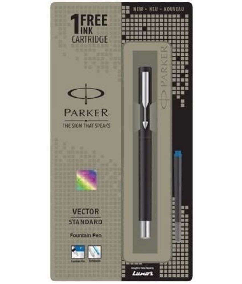     			Parker Vector Standard CT Fountain Pen (Blue Ink), Pack Of 4