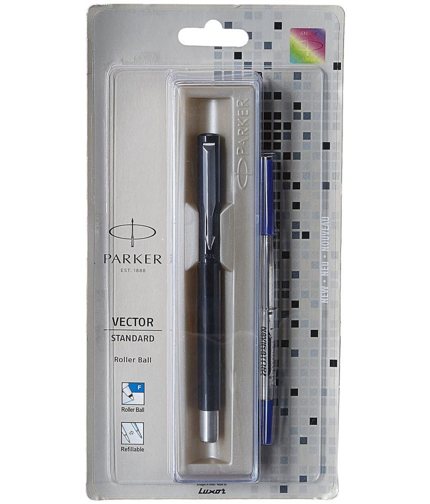     			Parker Vector Standard CT Roller Ball Black Pen, Pack Of 4