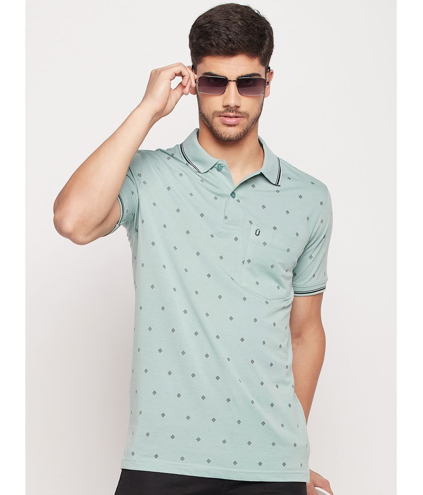     			UNIBERRY - Mint Green Cotton Blend Regular Fit Men's Polo T Shirt ( Pack of 1 )