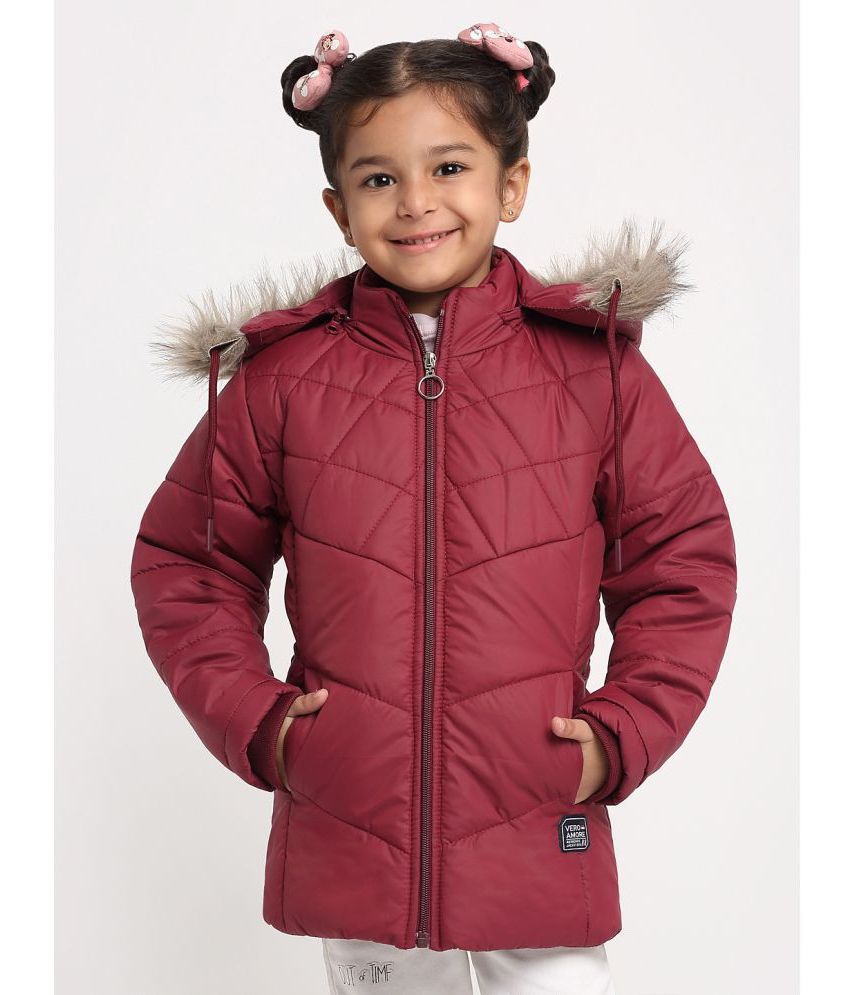 VERO AMORE - Maroon Polyester Girl's Quilted & Bomber ( Pack of 1 )