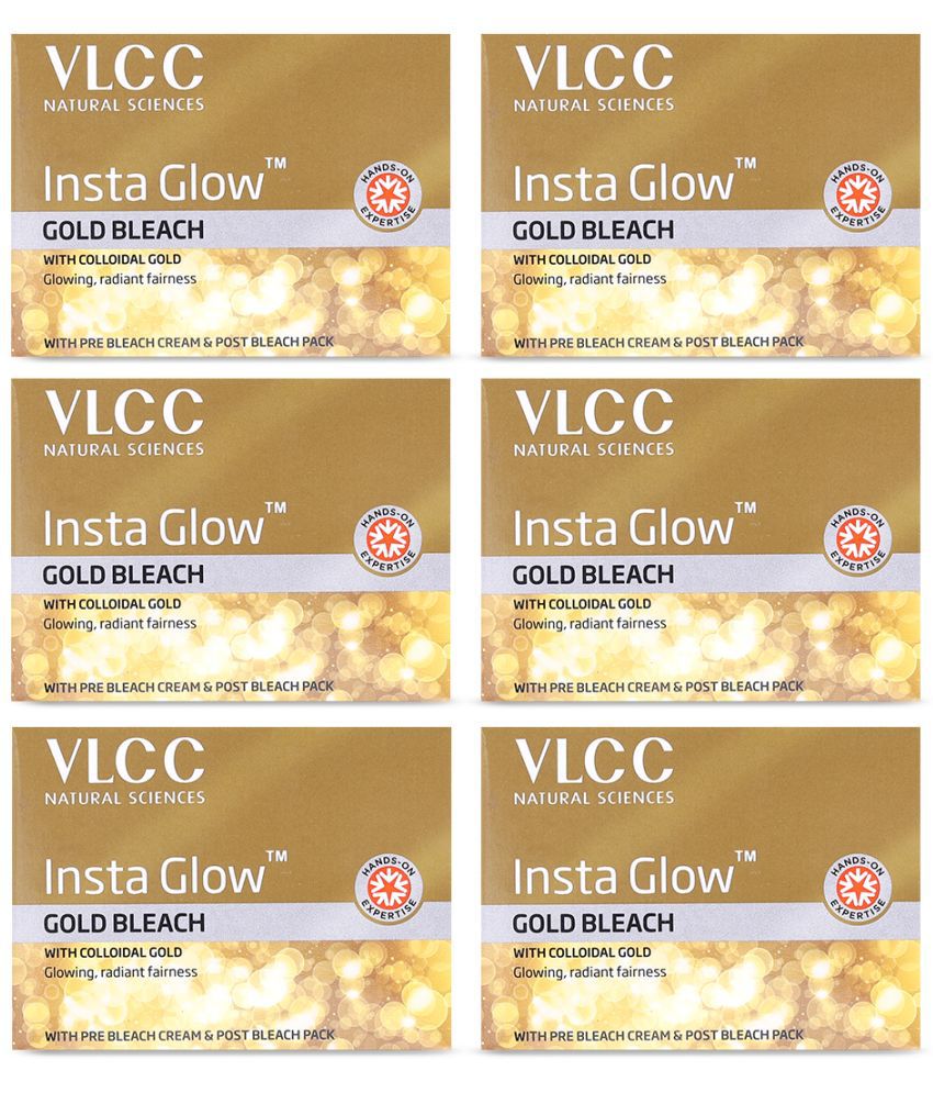     			VLCC Insta Glow Gold Bleach, 30 g (Pack of 6)