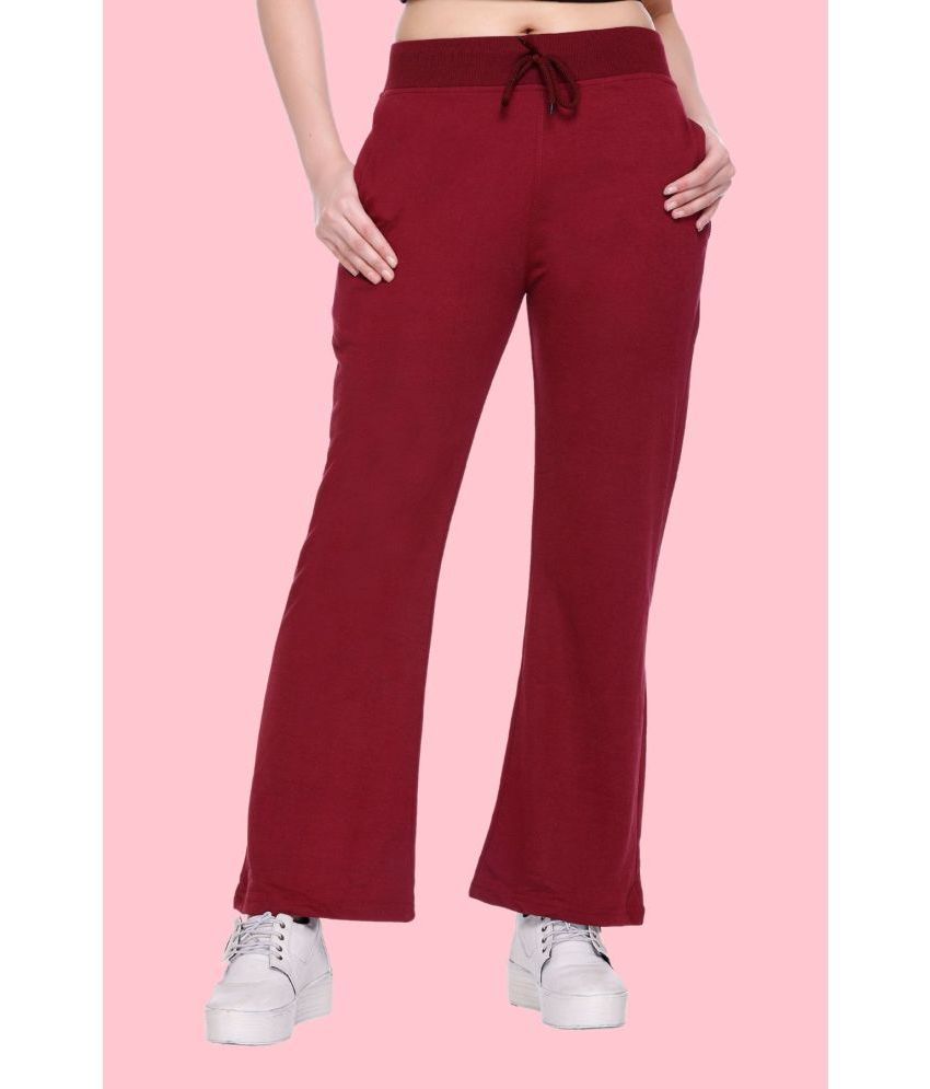     			White Moon - Maroon Cotton Women's Yoga Trackpants ( Pack of 1 )