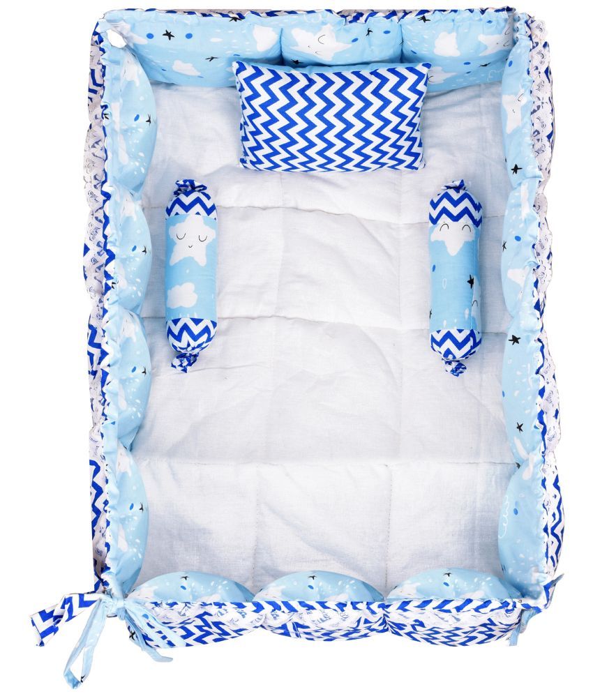     			rotate Blue Cotton ( 1 pcs) Bedding Sets