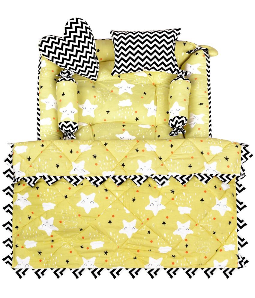     			rotate Yellow Cotton ( 1 pcs) Bedding Sets