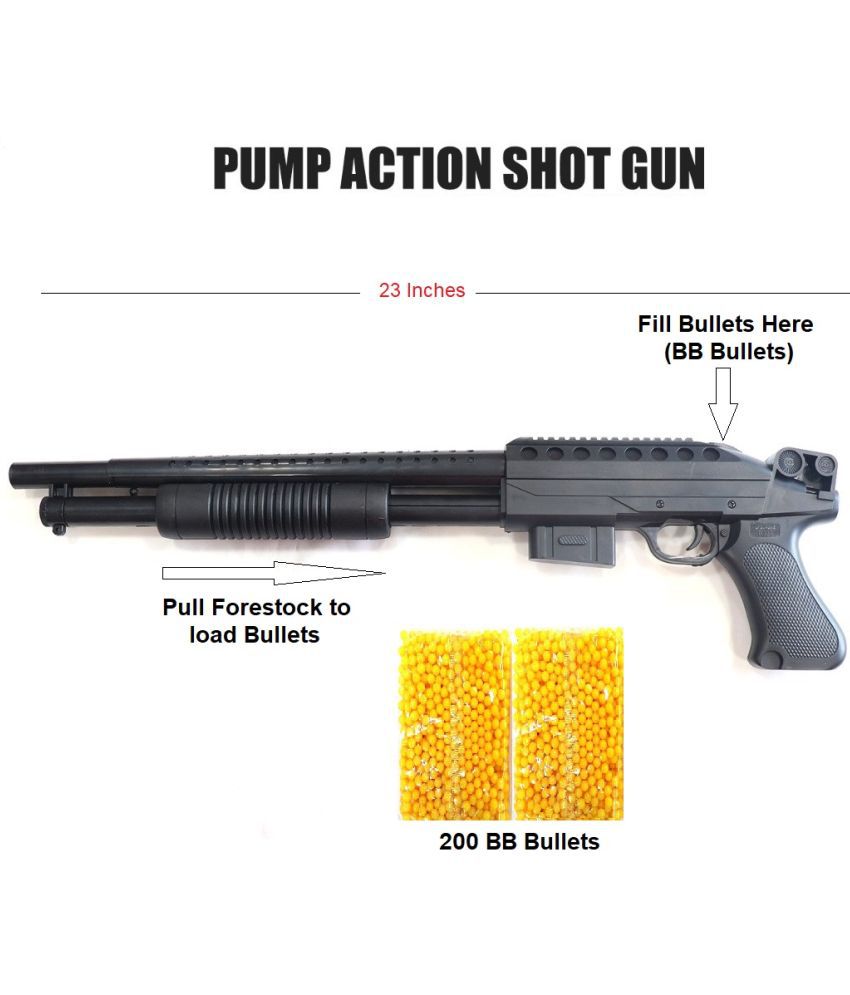     			AK47 Type Shot Gun Plastic Air Gun Toy, 500 BB Bullets, 24-inch Long Shooting Gun for Kids(AK47 Shot Gun+ 500 BB Bullet)