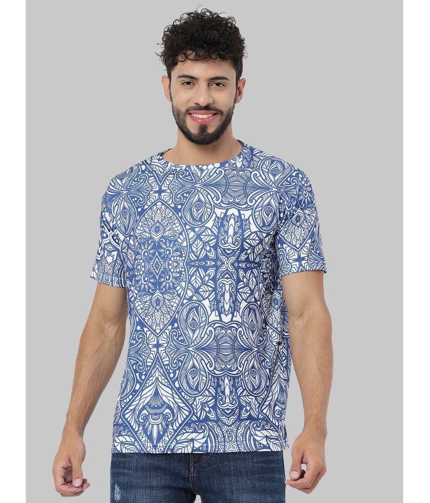     			Crastic - Blue Polyester Regular Fit Men's T-Shirt ( Pack of 1 )