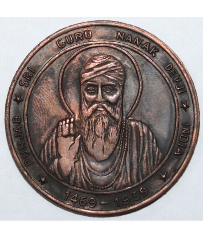     			Luxury - GURU NANAK DEV JI Big Coin **VERY RARE** UK 1 Anna 1818 old Heavy Copper Coin - Most Demanding Coin Numismatic Coins