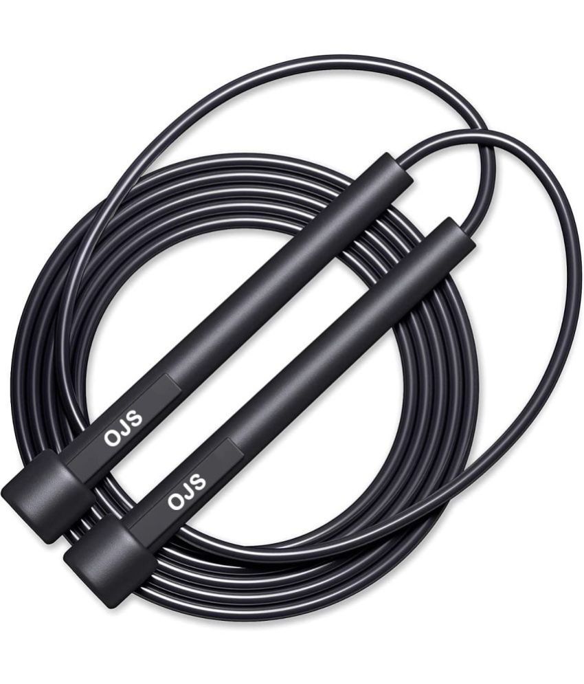     			OJS - Black Skipping Rope,Gym Rope,Freestyle Rope ( Pack of 1 )