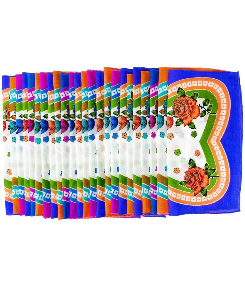    			Royal Mart Premium Cotton Handkerchiefs - Colorful Prints for Women/Girls (Pack of 24, Multicolor. Designs Will Vary as per Availability