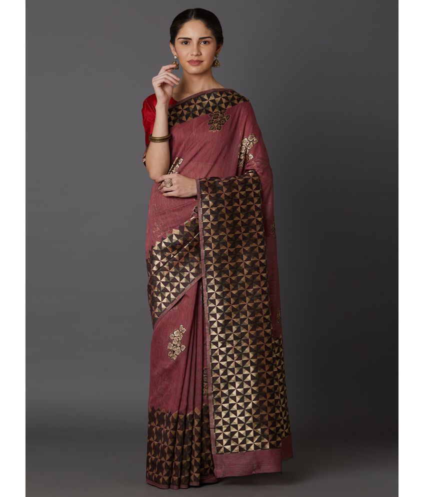     			SareeShop Designer SareeS - Maroon Banarasi Silk Saree With Blouse Piece ( Pack of 1 )