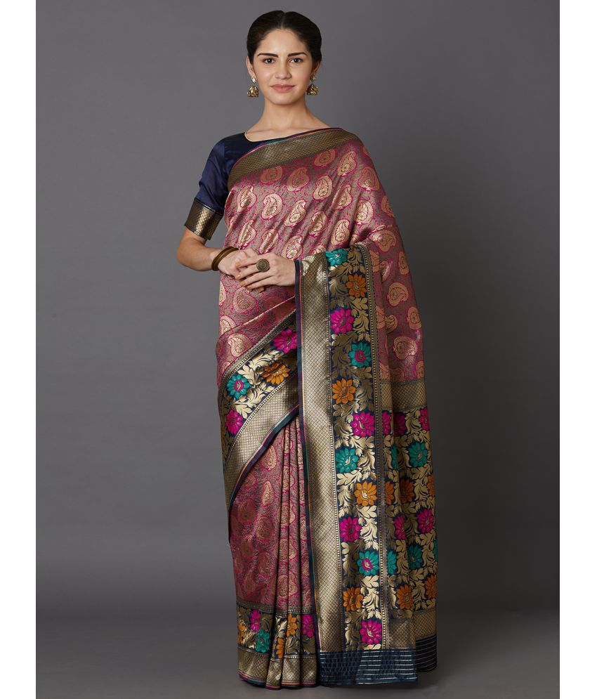     			SareeShop Designer SareeS - Pink Cotton Silk Saree With Blouse Piece ( Pack of 1 )