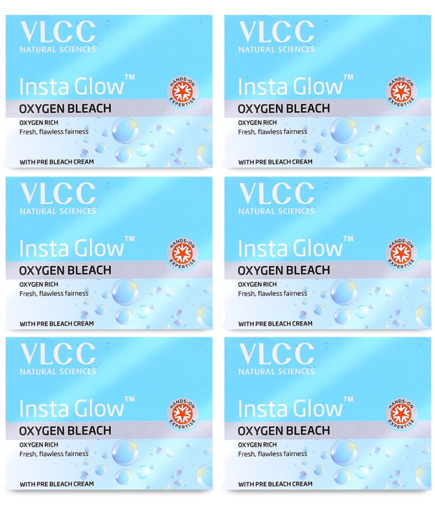     			Vlcc Instaglow Oxygen Bleach , 30G(Pack Of 6)