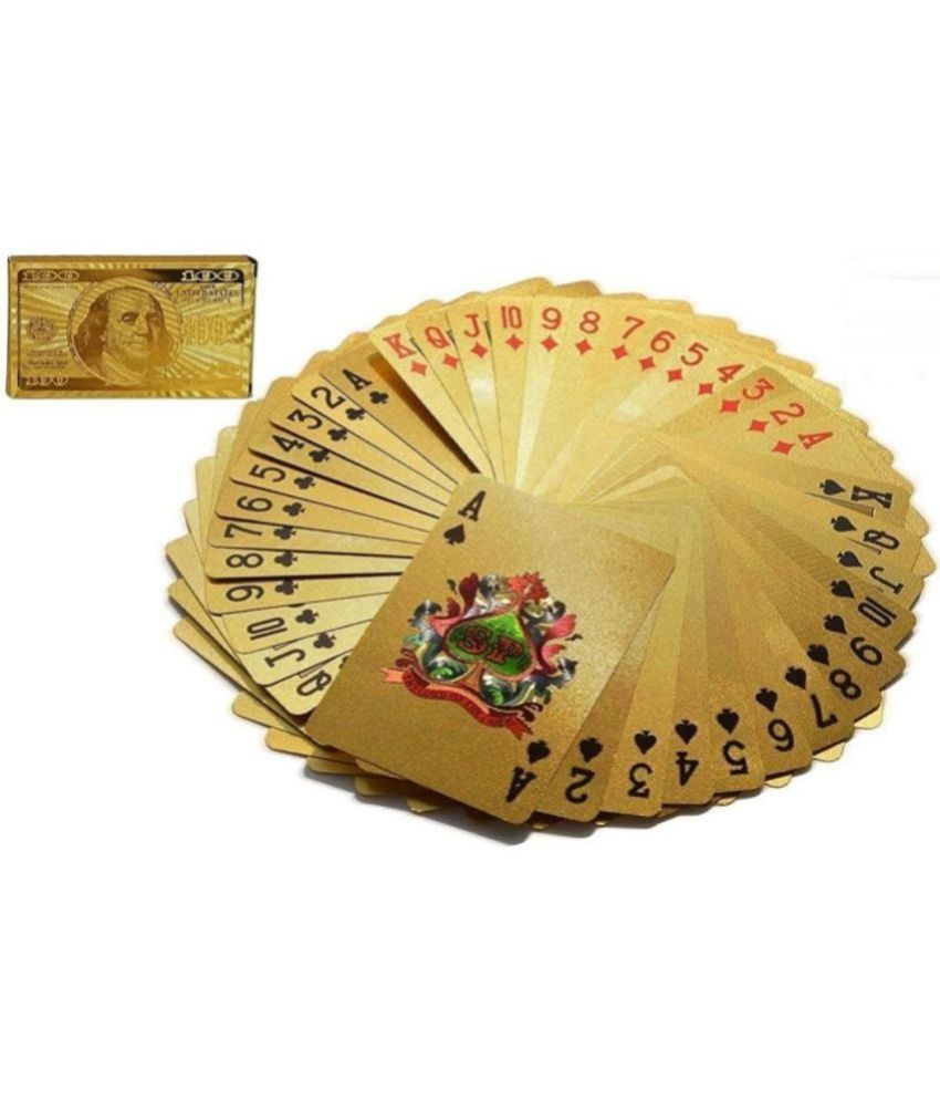     			golden card PACK OF 2 PLAYING CARDS