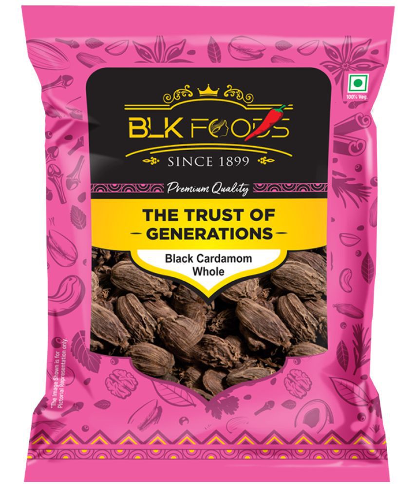     			BLK FOODS _Select Black Cardamom Whole (Badi Elaichi Sabut) 100g 100 gm