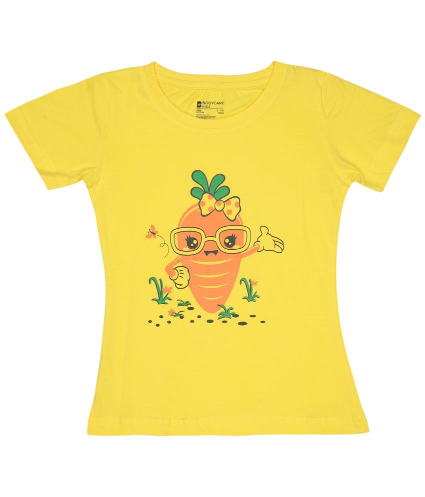     			Bodycare - Yellow Cotton Girls T-Shirt ( Pack of 1 )
